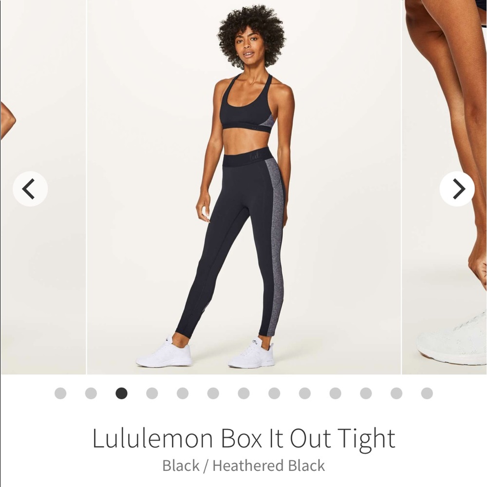 lululemon athletica Black & Heathered Black Box It Out Tight Leggings